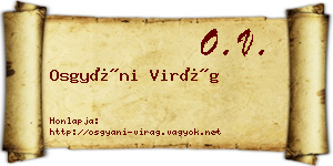 Osgyáni Virág névjegykártya