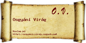 Osgyáni Virág névjegykártya